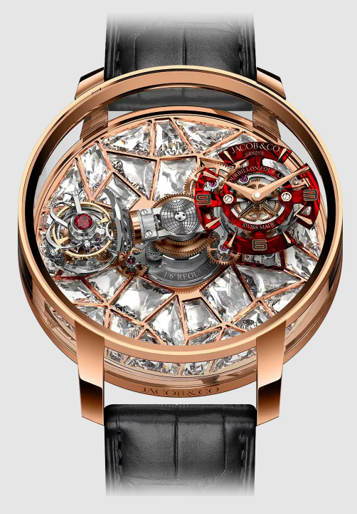 Review Jacob & Co astronomia four-axis tourbillon ROSE GOLD (CLEAR) AT180.40.AB.AB.A Replica watch